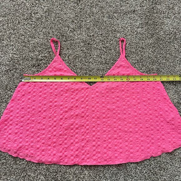 Lilly Pulitzer bright pink textured tank top size L - Picture 10 of 13